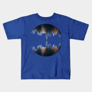 Misty Pine Forest (oval) Kids T-Shirt